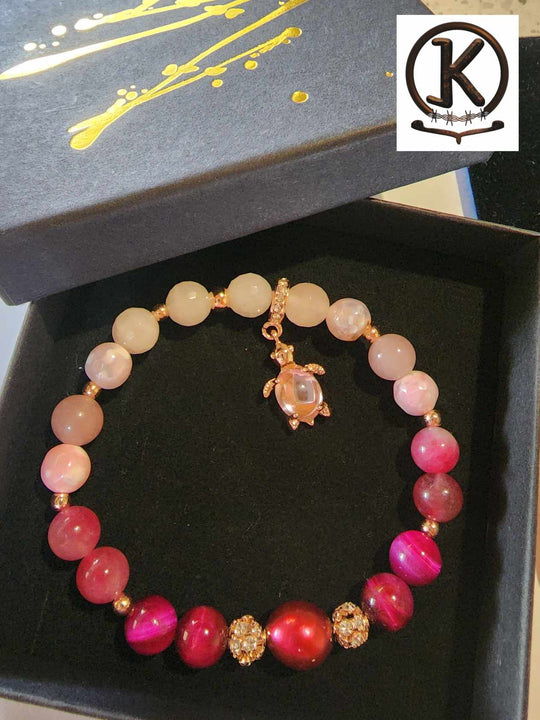 Jewellery - Genuine Multi Freshwater Pearl, Quartz & Agate Bracelet