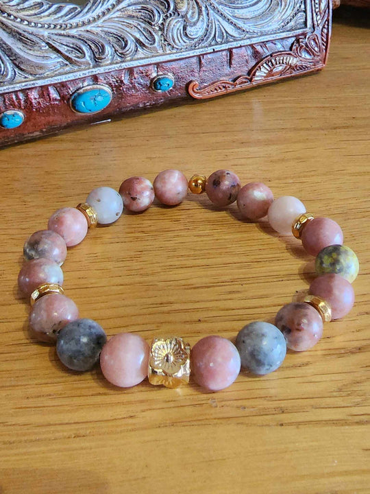 Jewellery - Genuine Semi Precious Gemstone Bracelet Pink Lepidolite