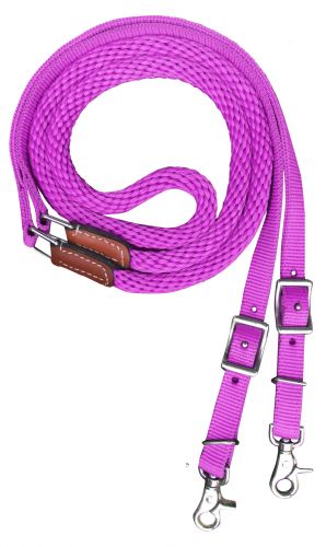 Reins -   8' Barrel/ Roping Contestant Reins Pink