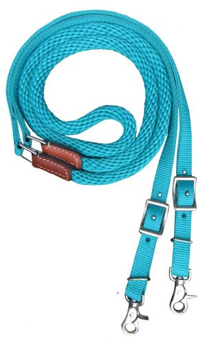 Reins -   8' Barrel/ Roping Contestant Reins Teal