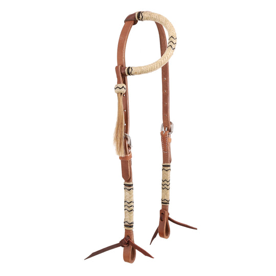 Western Bridle - One Ear with Rawhide Detail