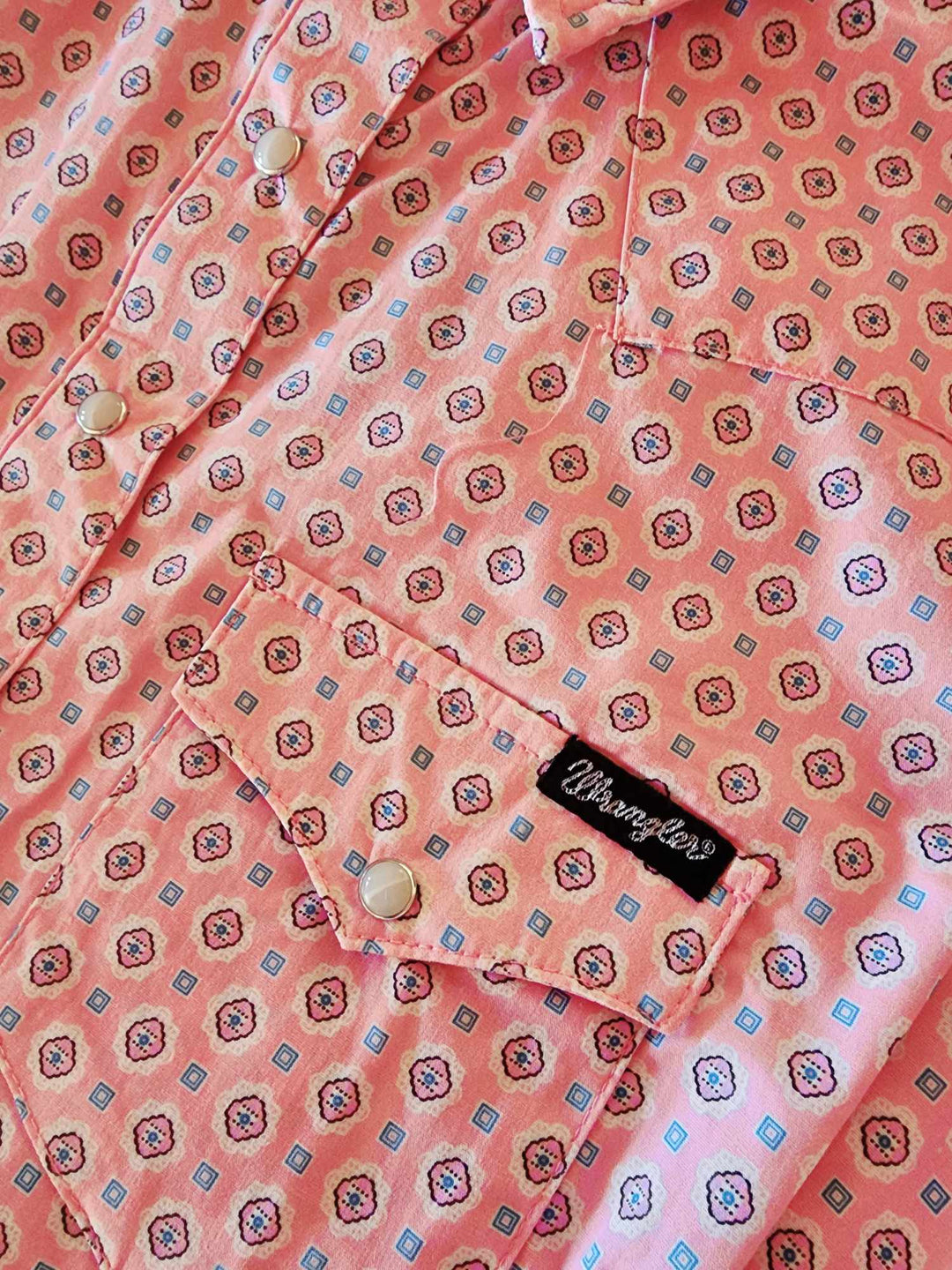 Wrangler Western Ladies Larisa Pink Shirt 100% Cotton Size 10 or 16