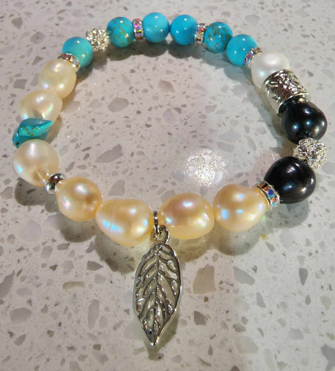 Jewellery - Genuine Semi Precious Gemstone & Freshwater Pearl Bracelet