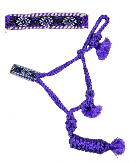 Halter - Mule Tape Cowgirl Halter Purple Beaded