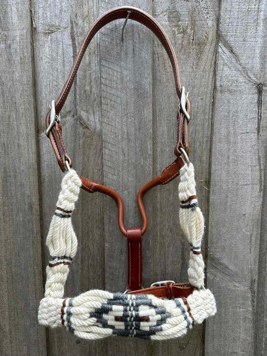 Halter -  Leather & Mohair String Halter