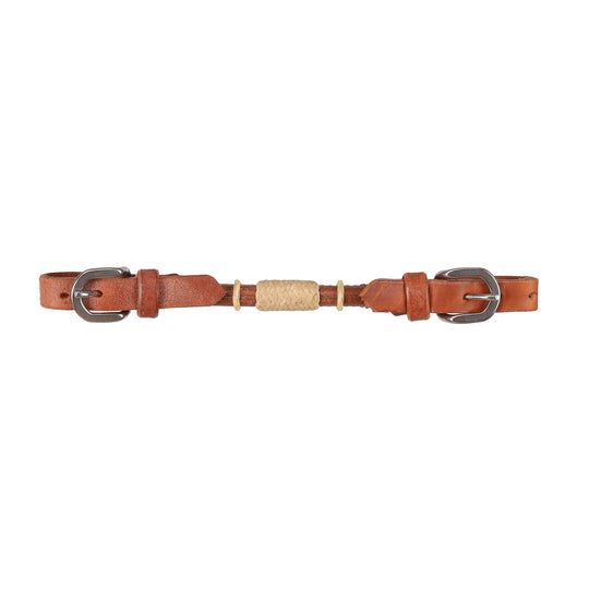 Curb Strap - Harness leather fully adjustable rolled centre curb strap