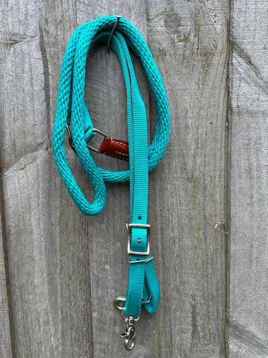 Reins -   8' Barrel/ Roping Contestant Reins Teal