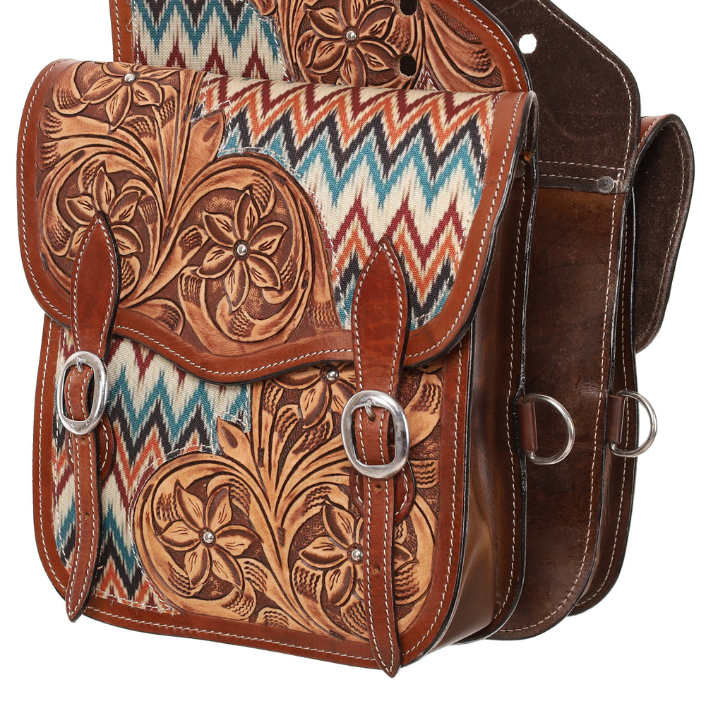 Saddle Bags -  Genuine Leather Saddle Bag Set