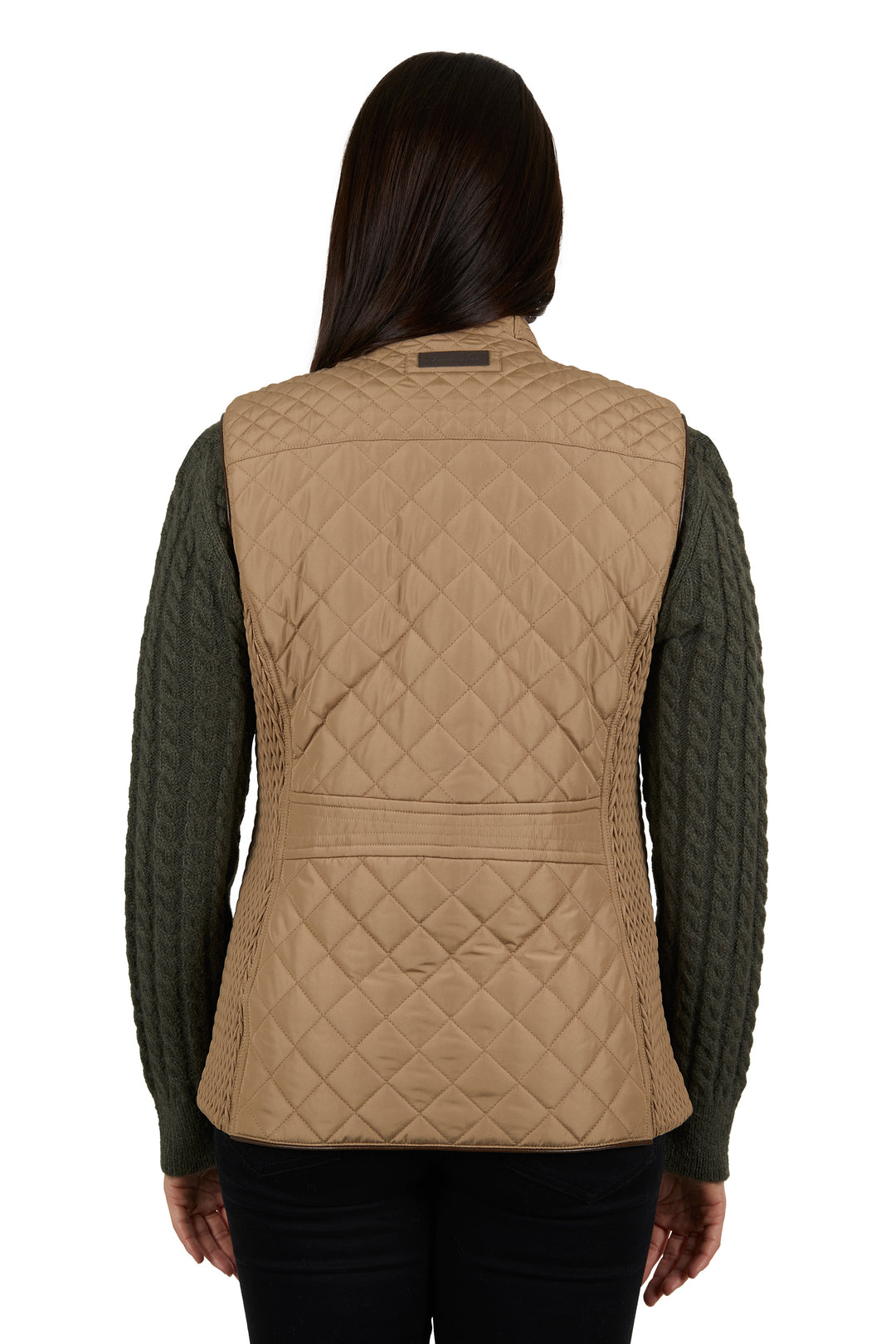 Thomas Cook Mia Tan Quilted Vest Size Small