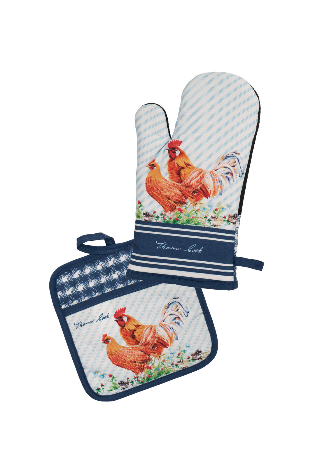 Thomas Cook Oven Mitt Set - Navy Chicken