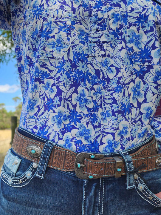 Pure Western Albion Concho  Belt