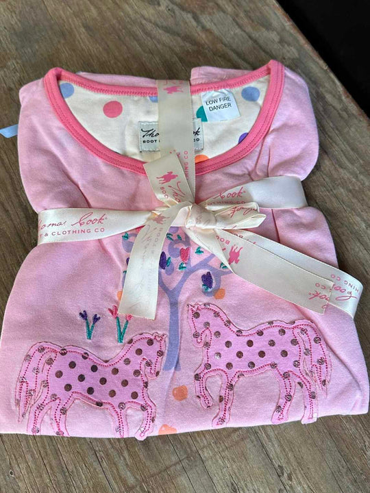 PJ- Thomas Cook Girls  Applique Horse PJ Set Size 12