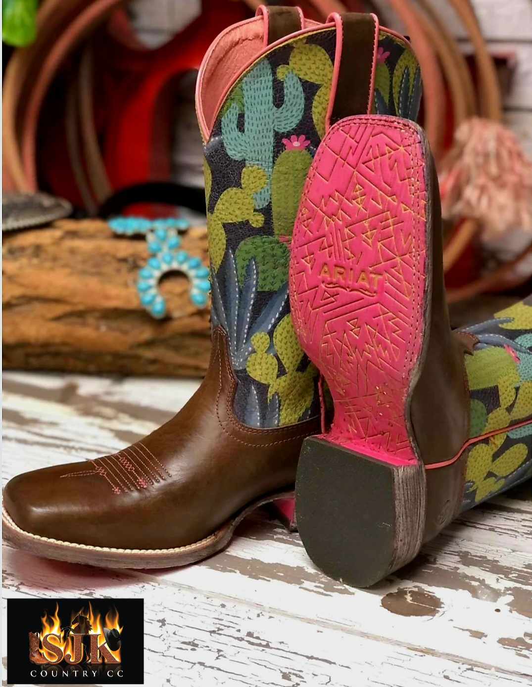 Ariat Circuit Savannah Boots Cactus Print