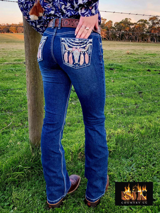 Pure Western AVA Longhorn Bootcut 32" Leg Jeans