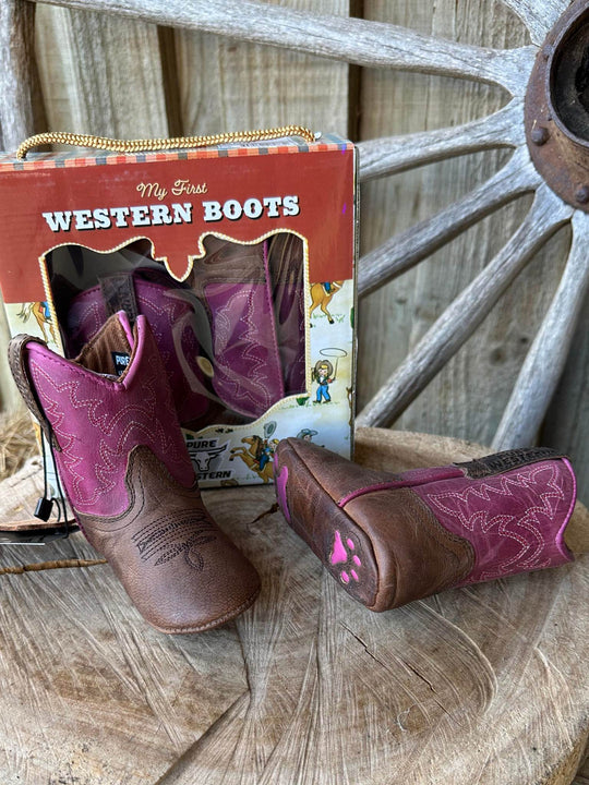 Gift - Pure Western Leather Baby Booties