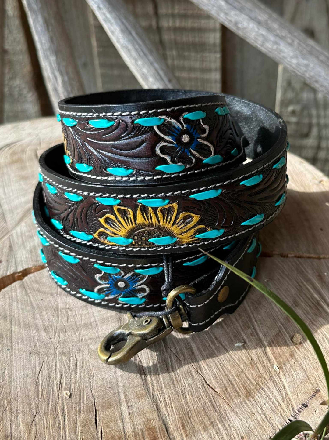 Handbag Leather Strap - Sunflower