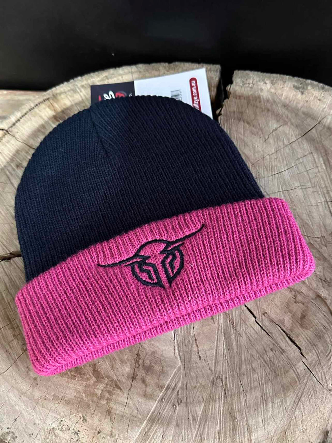 Bullzye Authentic Beanie  Navy/Pink