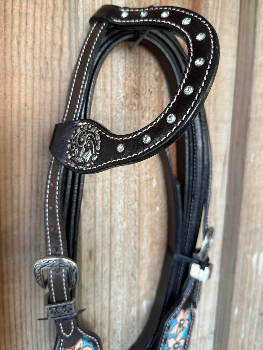 Western Tack set- Floral Embossed One Ear Bridle W/ Reins and  Breastcollar