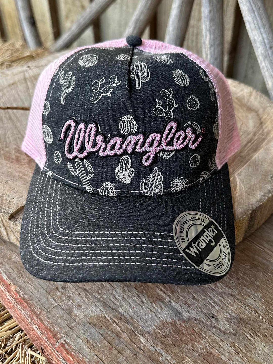 Wrangler Ladies Mirella Cactus Trucker Cap -  Charcoal