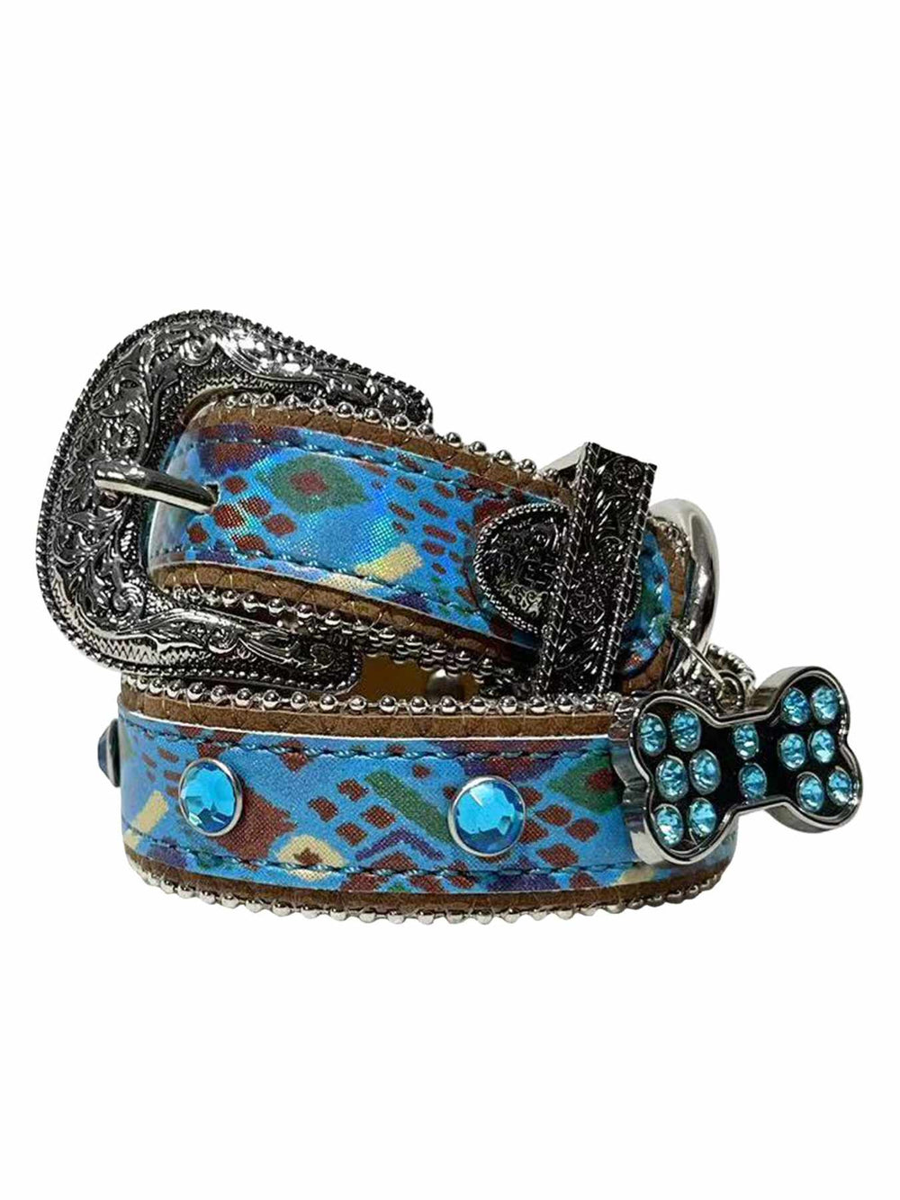 Collar - Pure Western BLUE CHLOE Dog Collar