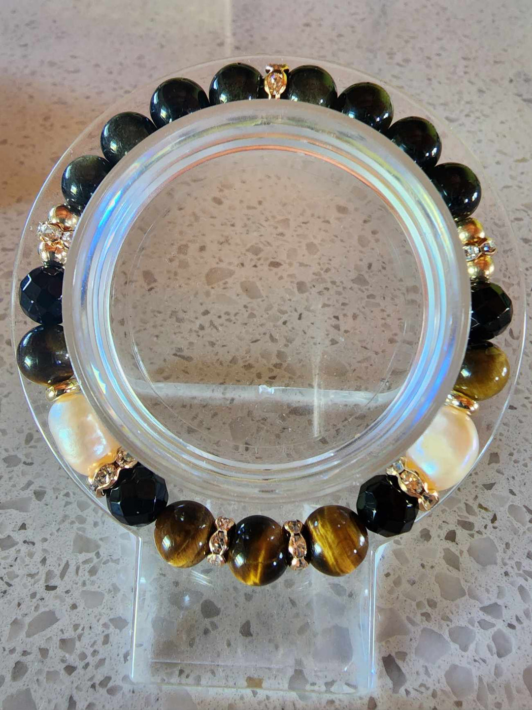 Jewellery - Genuine Semi Precious Gemstone & Freshwater Pearl Bracelet