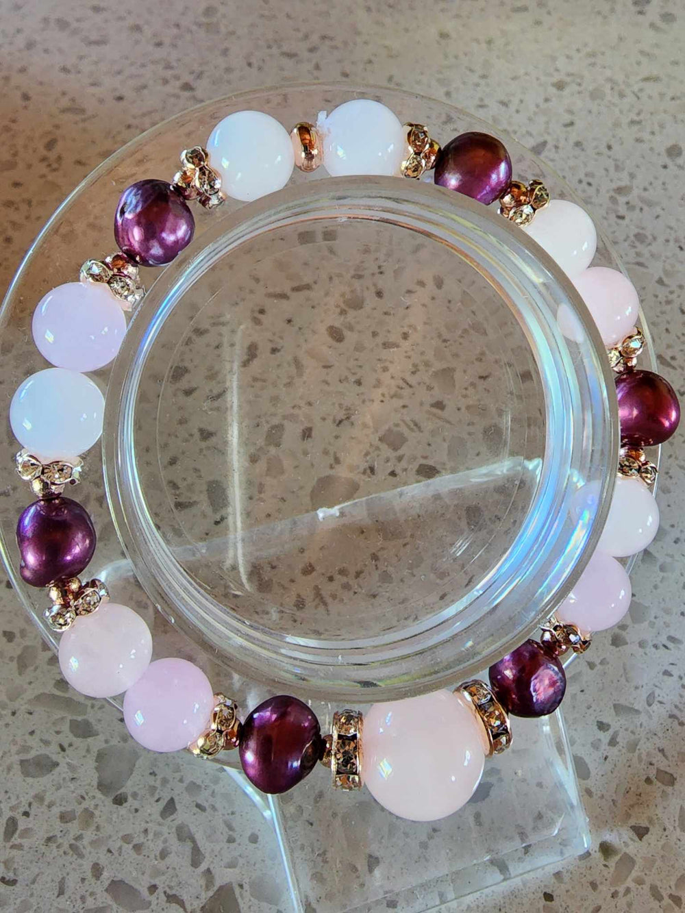 Jewellery - Genuine Semi Precious Gemstone & Freshwater Pearl Bracelet