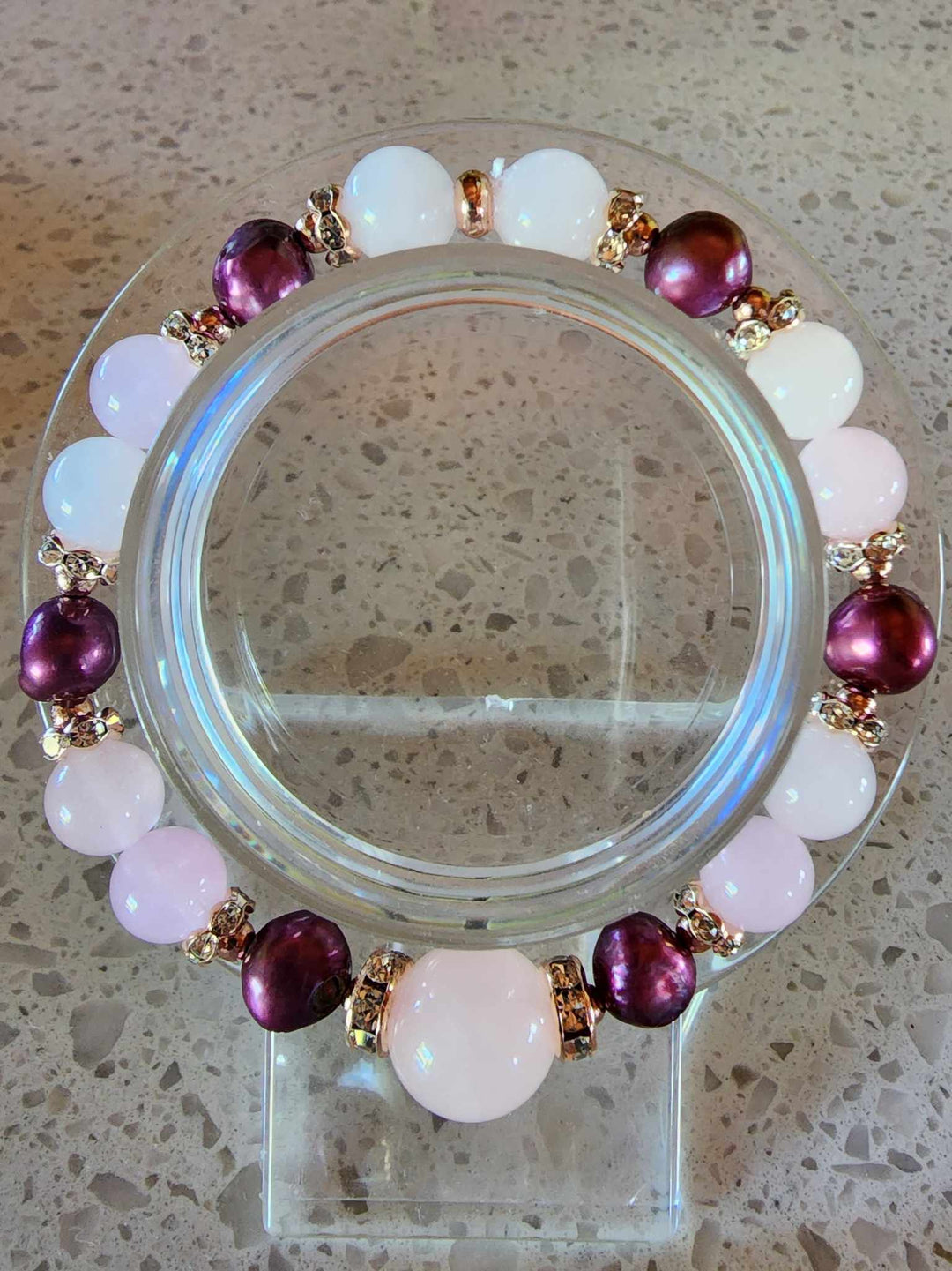 Jewellery - Genuine Semi Precious Gemstone & Freshwater Pearl Bracelet