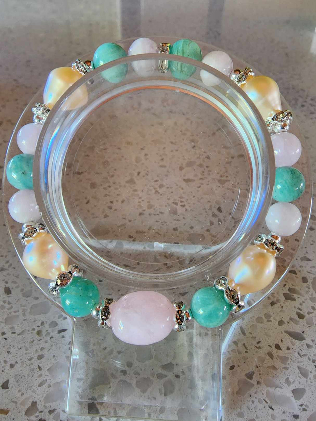 Jewellery - Genuine Semi Precious Gemstone & Freshwater Pearl Bracelet