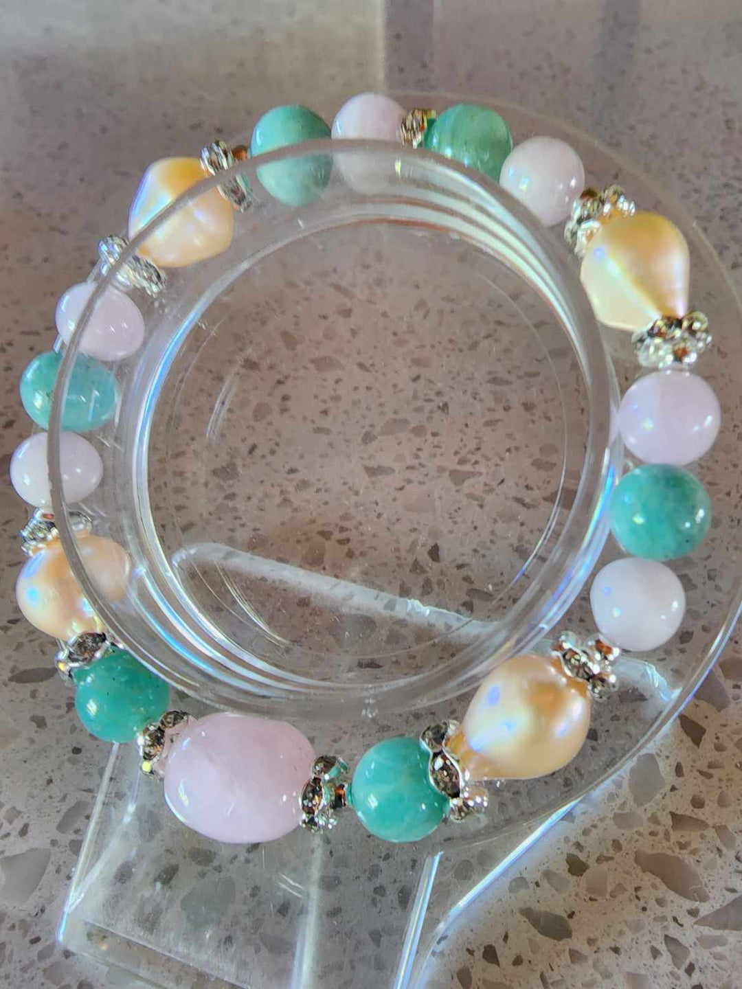 Jewellery - Genuine Semi Precious Gemstone & Freshwater Pearl Bracelet