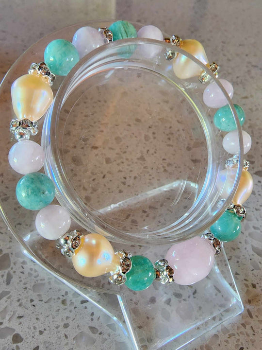 Jewellery - Genuine Semi Precious Gemstone & Freshwater Pearl Bracelet