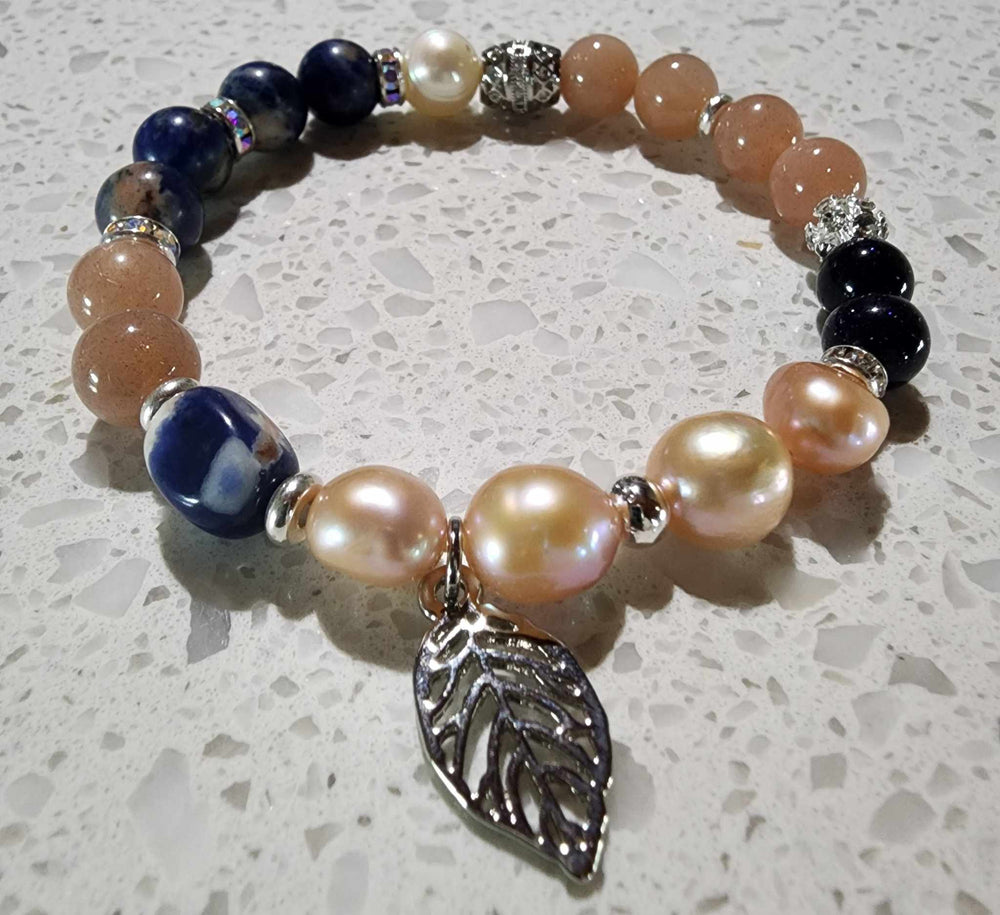 Jewellery - Genuine Semi Precious Gemstone & Freshwater Pearl Bracelet