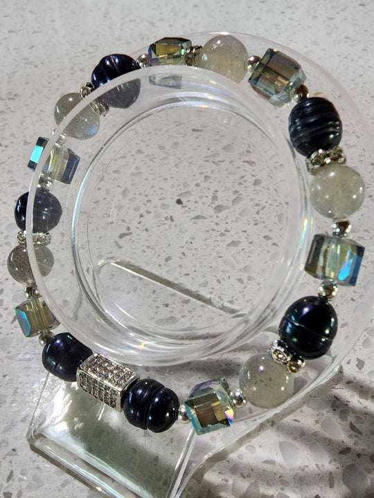 Jewellery - Genuine Semi Precious Gemstone & Freshwater Pearl Bracelet