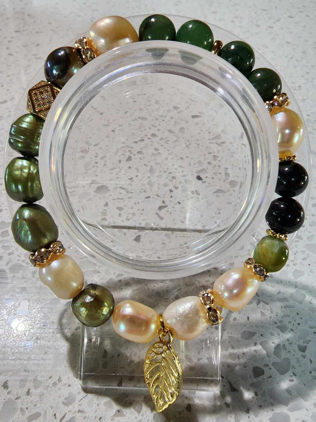 Jewellery - Genuine Semi Precious Gemstone & Freshwater Pearl Bracelet