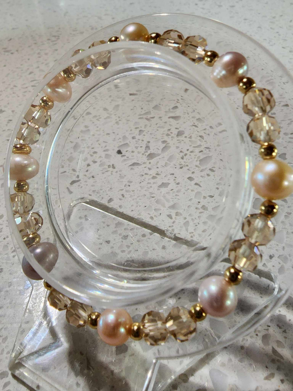 Jewellery - Genuine Semi Precious Gemstone & Freshwater Pearl Bracelet