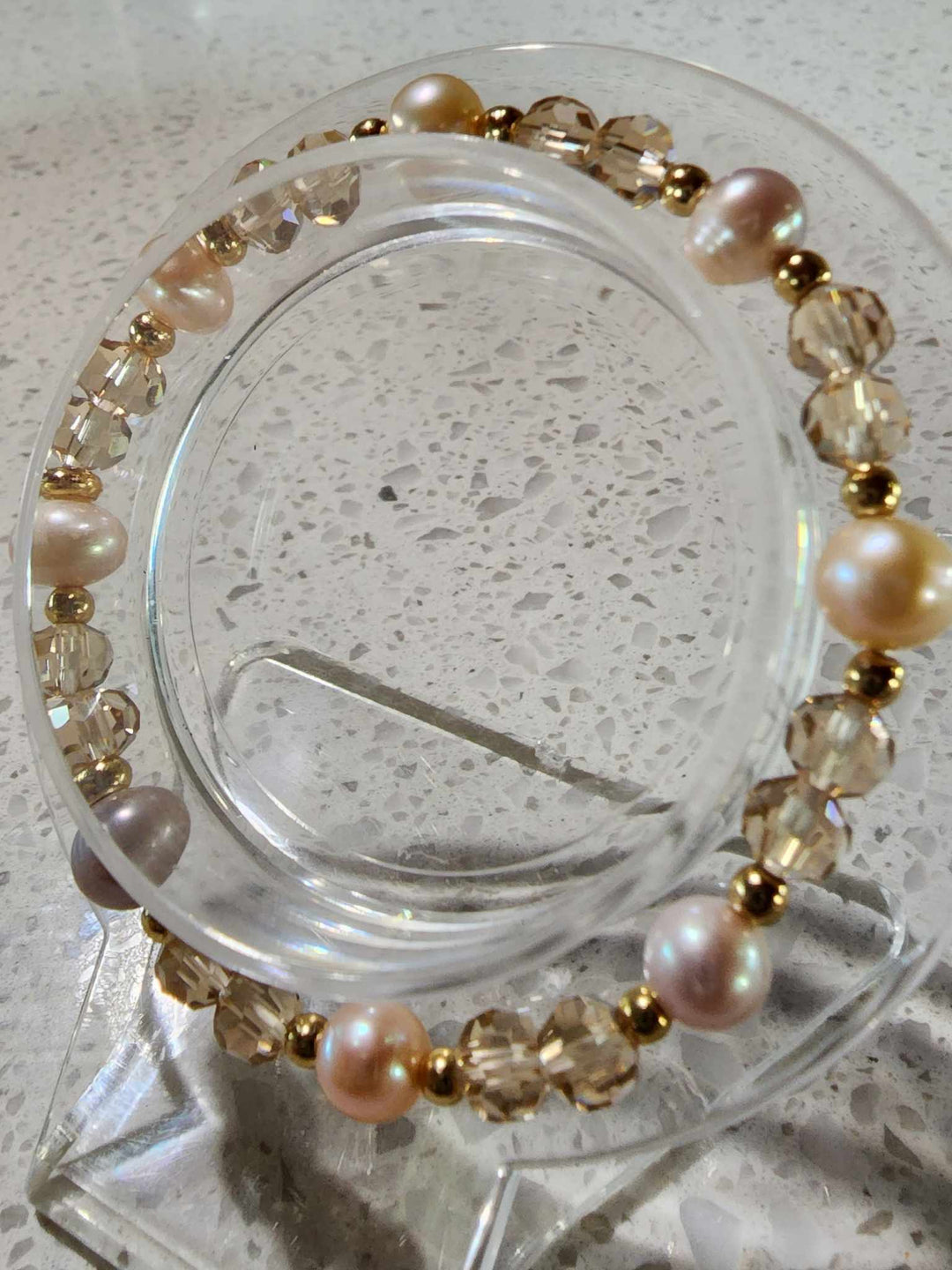 Jewellery - Genuine Semi Precious Gemstone & Freshwater Pearl Bracelet