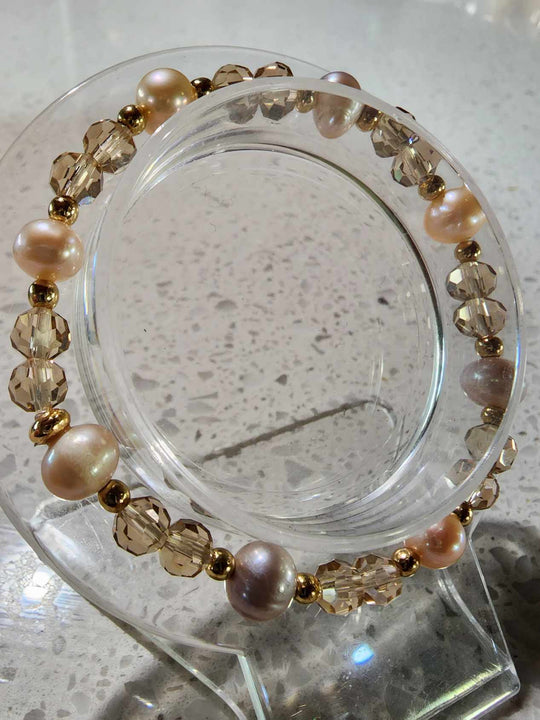 Jewellery - Genuine Semi Precious Gemstone & Freshwater Pearl Bracelet