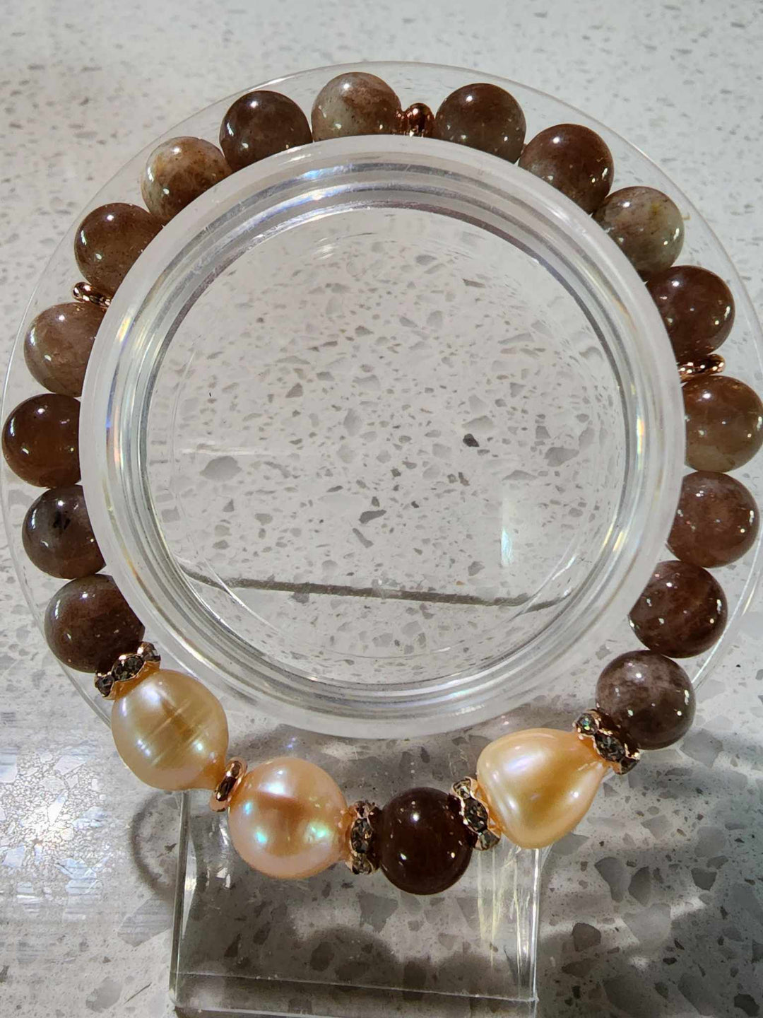 Jewellery - Genuine Semi Precious Gemstone & Freshwater Pearl Bracelet