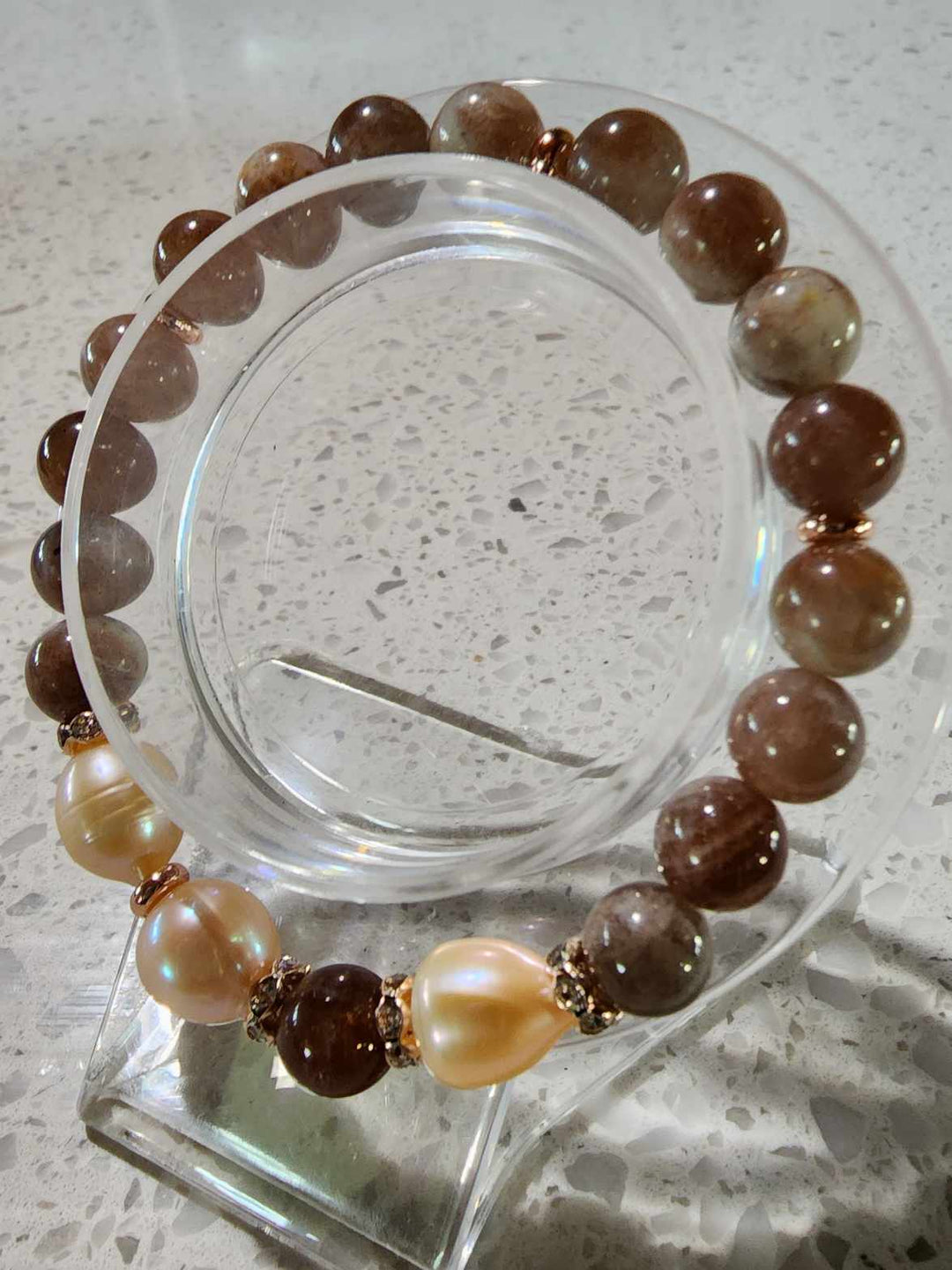 Jewellery - Genuine Semi Precious Gemstone & Freshwater Pearl Bracelet