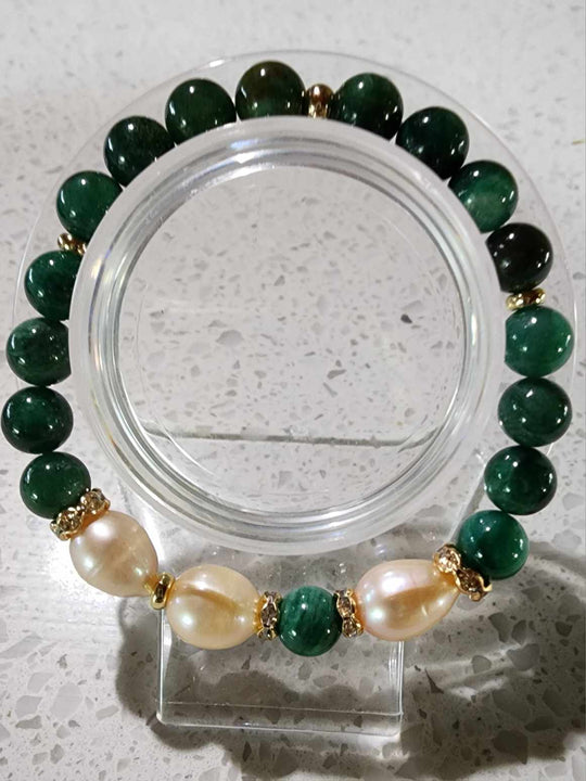 Jewellery - Genuine Semi Precious Gemstone & Freshwater Pearl Bracelet