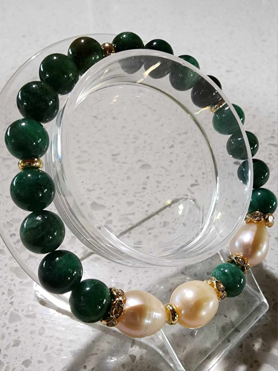 Jewellery - Genuine Semi Precious Gemstone & Freshwater Pearl Bracelet