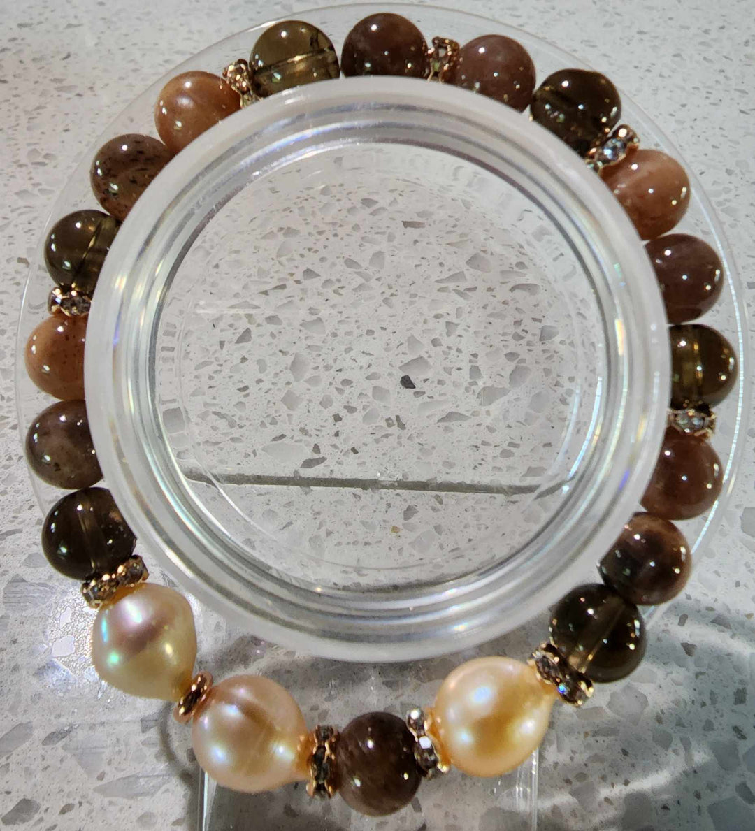 Jewellery - Genuine Semi Precious Gemstone & Freshwater Pearl Bracelet