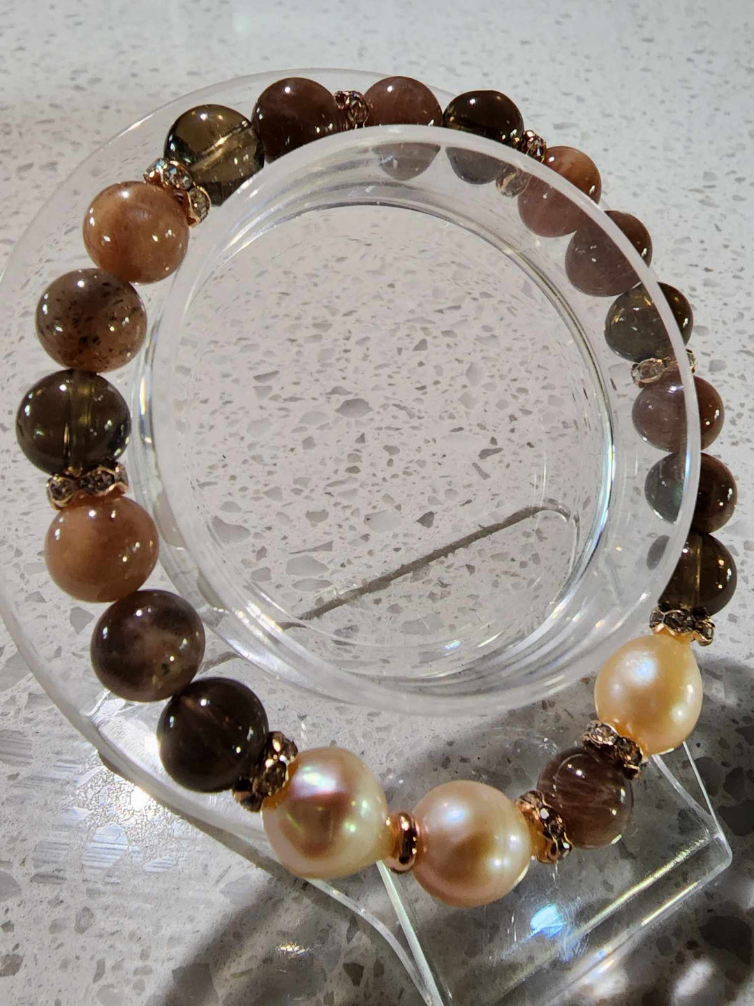 Jewellery - Genuine Semi Precious Gemstone & Freshwater Pearl Bracelet