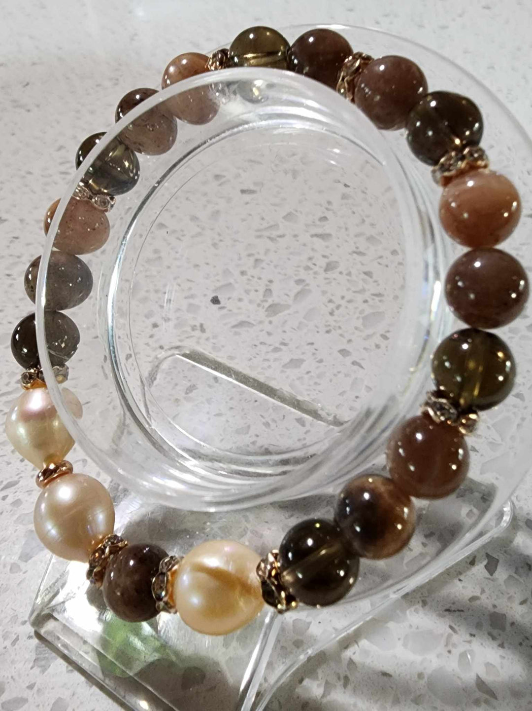 Jewellery - Genuine Semi Precious Gemstone & Freshwater Pearl Bracelet