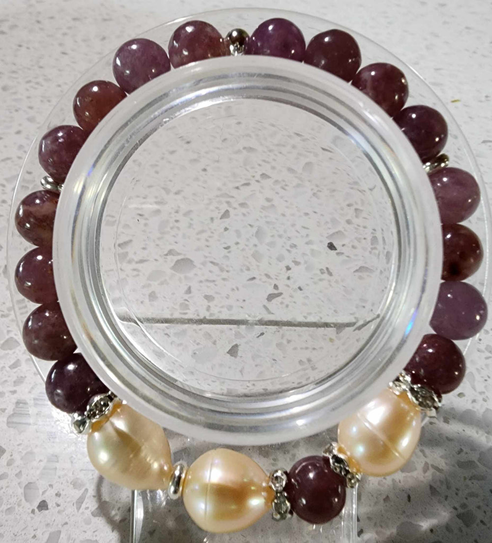 Jewellery - Genuine Semi Precious Gemstone & Freshwater Pearl Bracelet