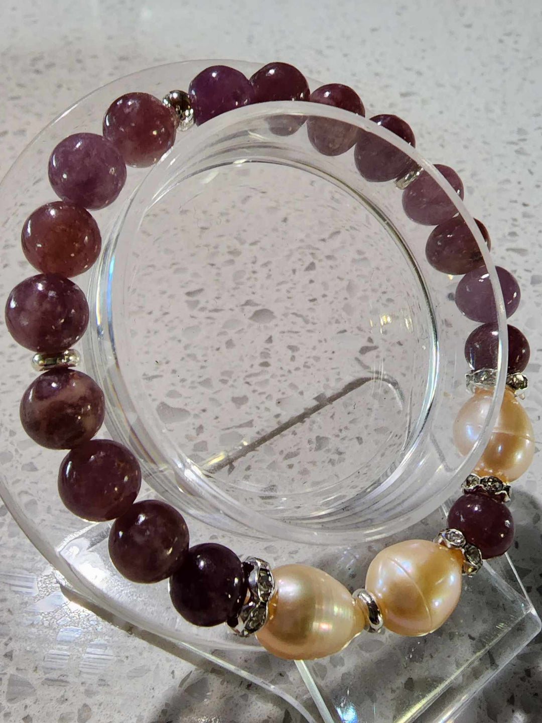 Jewellery - Genuine Semi Precious Gemstone & Freshwater Pearl Bracelet