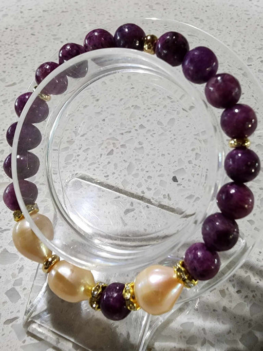 Jewellery - Genuine Semi Precious Gemstone & Freshwater Pearl Bracelet