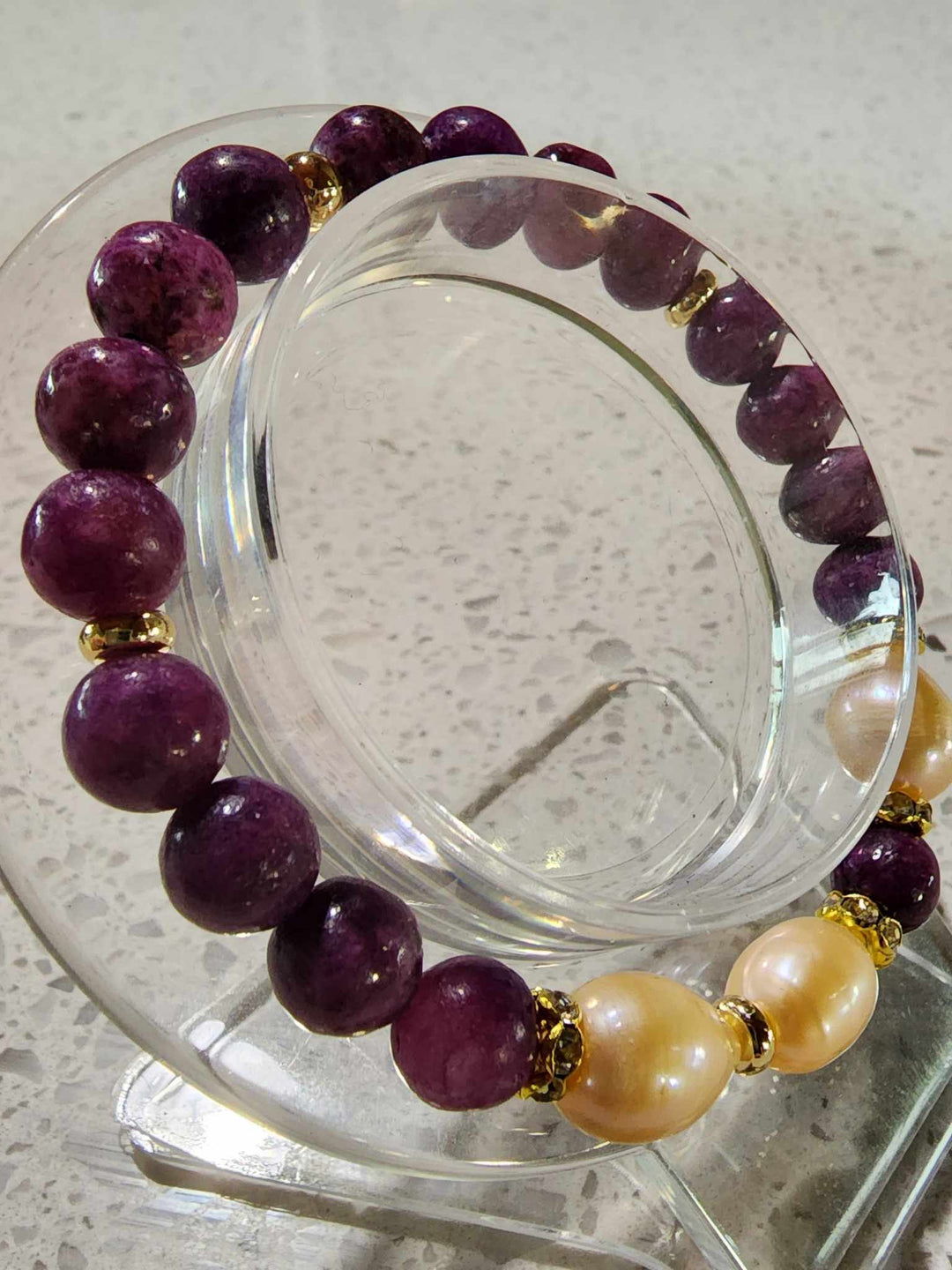 Jewellery - Genuine Semi Precious Gemstone & Freshwater Pearl Bracelet