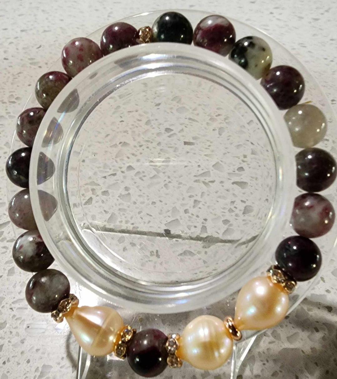 Jewellery - Genuine Semi Precious Gemstone & Freshwater Pearl Bracelet