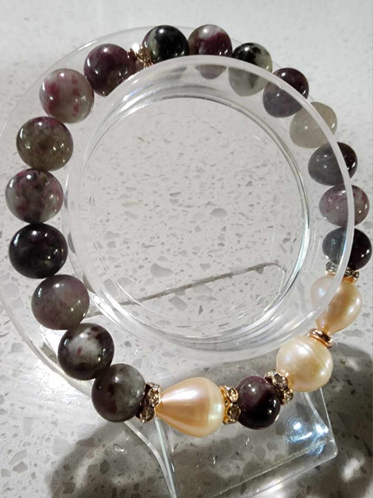 Jewellery - Genuine Semi Precious Gemstone & Freshwater Pearl Bracelet