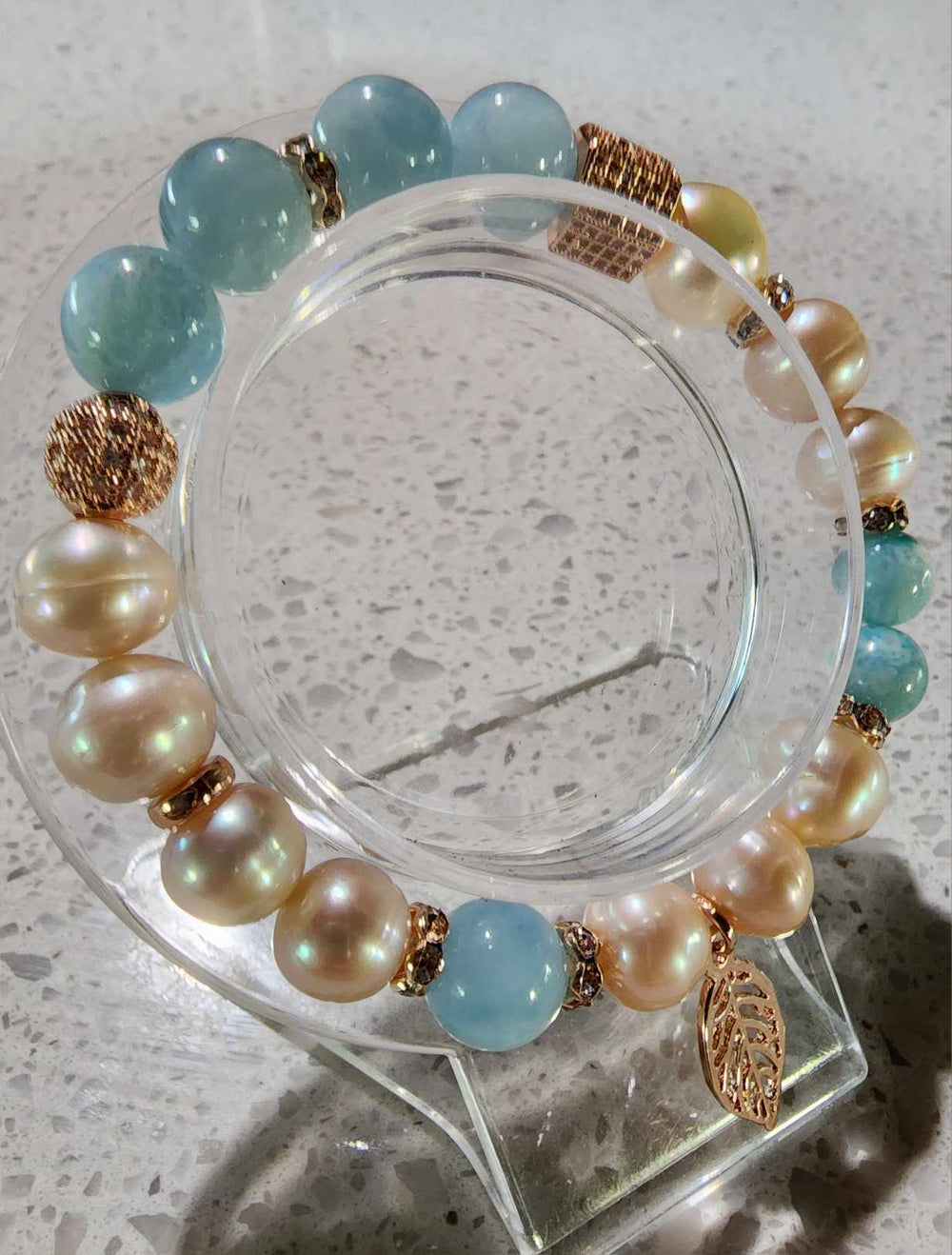 Jewellery - Genuine Semi Precious Gemstone & Freshwater Pearl Bracelet